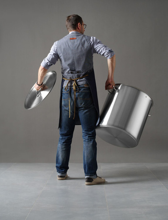 Garnek wysoki z pokrywką Budget Line, poj.98 l, fi.500x(H)500 mm HENDI 835104