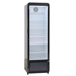 Szafa chłodnicza przeszklona DC280BD | czarna | zaokrąglone rogi | 258l