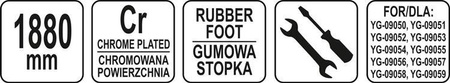 Regał ażurowy 4-półkowy YATO 1520x457x1880 | YG-09053 + YG-09064