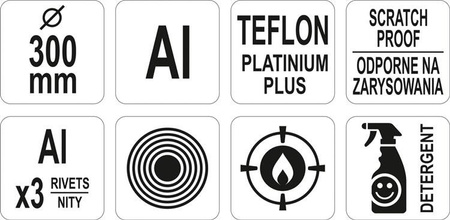 ALUMINIOWA PATELNIA DO NALEŚNIKÓW Z POWŁOKĄ PTFE 290MM | YG-00153