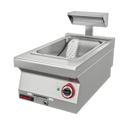 Fries warmer with IR radiant heater on closed cabinet base 700.PF-1p.S.D Kromet