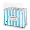 Ice cream distributor | ice cream display case | conservator | retro | 6 tubes | round trays | 1063x670x895 mm | GELATO POZETTI 6 BLUE