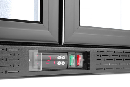 Lodówka barowa 2-drzwiowa, Arktic, 180L, czarny, 220-240V/160W HENDI 235829