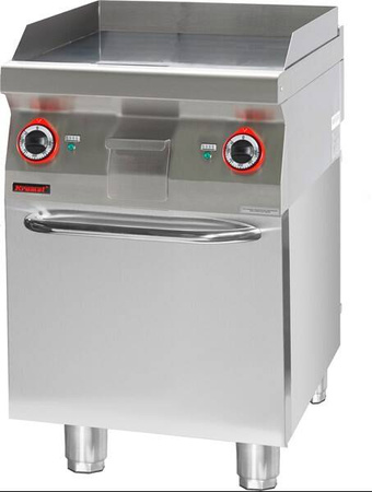 Płyta grillowa gładka 600 mm 8kW na podstawie szafkowej zamkniętej 700.PBE-600G.S.D Kromet
