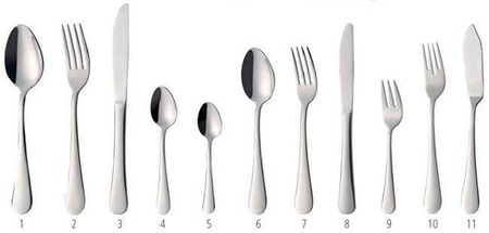 Cutlery "BLUES" table knife - set of 6 pcs. HENDI 768013