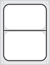 Matryca do zgrzewarki Hendi  na tackę dwudzielną 227x178 mm HENDI 805596