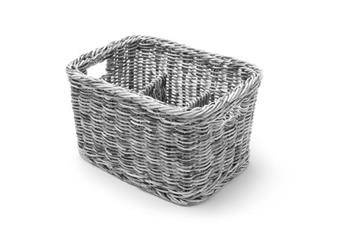 Cutlery basket with 4 compartments black 260x180x150 mm HENDI 426067