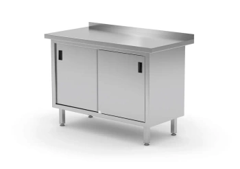 Wall table with cabinet with sliding doors - welded, with dimensions. 10 HENDI 811658