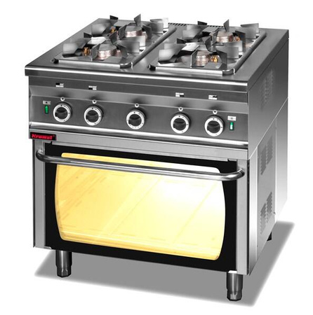 Gas cooker with gas oven 1x2.5kW + 3x3.5kW + 4.5 kW (oven) 000.KG-4s/PG-1 Kromet