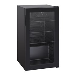 Szafa chłodnicza przeszklona DC98BB | czarna | LED | 88l