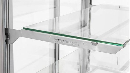 Witryna cukiernicza chłodnicza Dolce Visione Premium Breve 900 | wnętrze ze stali nierdzewnej | wersja obniżona | 900x670x1110+/-10 mm | RESTO QUALITY DOLCE VISIONE BREVE 900 W4