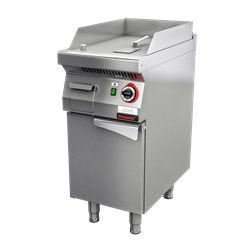 Płyta grillowa gazowa gładka chromowana 400 mm 5,5kW na podstawie szafkowej zamkniętej 700.PBG-400G Kromet