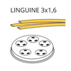 Matryca formująca do maszynki do makaronu PF15E i MPF1.5N LINGUINE 3 x 1.6 - 3 mm