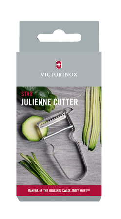 Victorinox obieraczka STAR, rękojeść Inox, ostrze Julienne, srebrna  | HENDI 6.0914