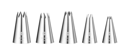 Końcówki do rękawów karbowane, stalowe - zestaw 5szt. w różnych r HENDI 551790