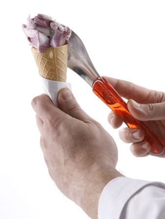 Szpatuła do lodów z uchwytem z tritanu - czerwona HENDI 755815