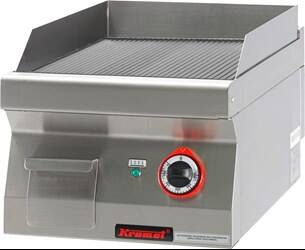 Gas-Rillengrillplatte 400 mm verchromt 5,5 kW auf geschlossenem Schranksockel 700.PBG-400R Kromet