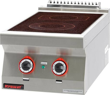 Ceramic electric cooker 2 fields 1x2,1kW + 1x2,0kW 700.KE-2C Kromet