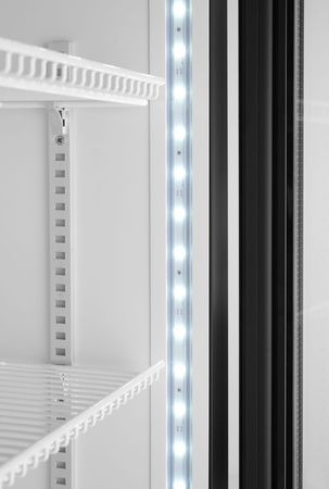 Lodówka barowa 1-drzwiowa z podświetlanym panelem, Arktic, 254 l, czarna HENDI 233788