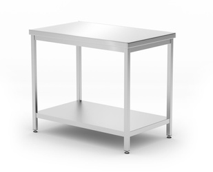 Stół roboczy centralny z półką - skręcany, o wym. 1000x600x850 mm HENDI 811511