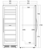 Winiarka | chłodziarka do wina | dwustrefowa | 461 l | na 126 butelek | 595x680x1764 mm | SV124B