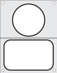 Matryca do zgrzewarki Duni DF10 na tackę bez podziału 178x113 + pojemnik na zupę fi 115  | HENDI 805855