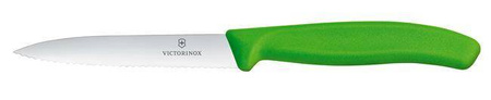 Victorinox Swiss Classic Vegetable Knife, serrated, 10cm, green HENDI 6.7736.L4