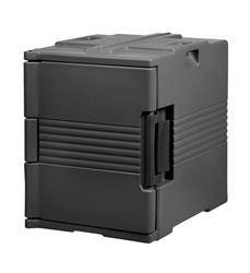 Pojemnik termoizolacyjny cateringowy 2 x GN 1/1 - 200, ładowany od frontu, AmerBox, GN 1/1, czarny, 465x655x(H)625mm  | HENDI 878019