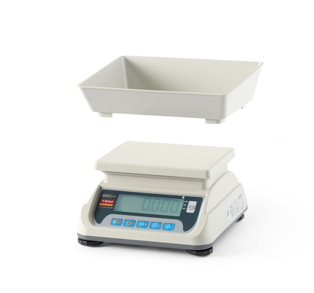 Waga sklepowa LCD z portem RS232 i legalizacją, seria ECO+, TEM, 255x264x(H)189mm | HENDI TEKO+LCD06C-P1-B1