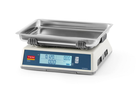 Waga kalkulacyjna LCD z legalizacją, seria EGE, głęboka szalka, 30 kg | HENDI TEM030C-PZR