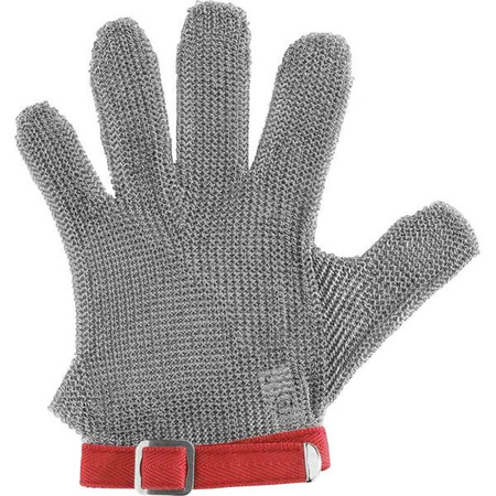 Rękawica ochronna, stalowa, antyprzecięciowa, czerwona, rozmiar M STALGAST 240001