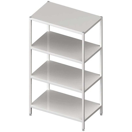 Steel storage rack, bolted, solid shelves, 800x400x1800 mm 610084 STALGAST