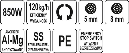 MASZYNKA DO MIELENIA MIĘSA 220KG/H UNGER | YG-03232