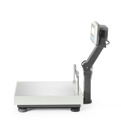 Waga platformowa LCD ze składanym wysięgnikiem i z legalizacją, seria EKO+, 60 kg | HENDI BEK+C035X040060-KB