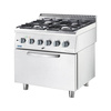 ECO gas cooker with electric oven, 4-burner, P 17+6.5 kW, U G20 STALGAST 9713610