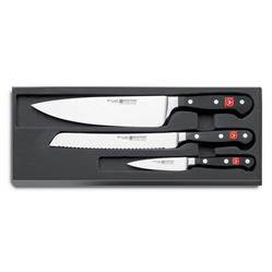 W-9660 Set- Kochmesser 20 cm , Brotmesser 20 cm und Gemüsemesser TOM-GAST code: W-9660