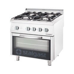 Gas cooker, 4-burner with gas oven, 20.5+5 kW, G20 9710110 STALGAST