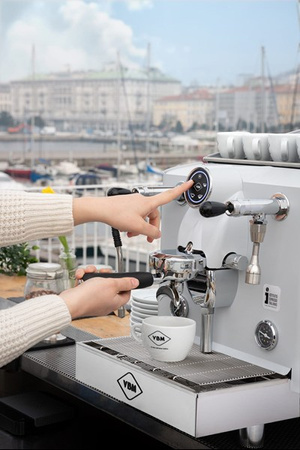 Ekspres kolbowy 1-grupowy | Lollo 1GR White | kolor biały | 1,8 kW