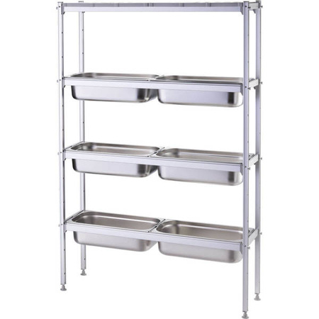 Aluminum storage rack for GN 1/1 containers STALGAST 686100