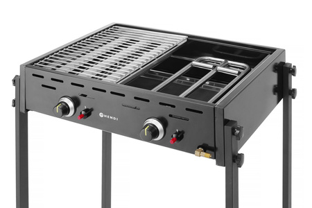 Grill gazowy Roast-Master Pro Black czarny HENDI 148822