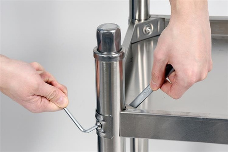 SKŁADANY STÓŁ PRZYŚCIENNY Z PÓŁKĄ 1600x600xH850+100MM | YG-09025