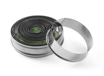 Forma do wycinania okrągła, gładka - zestaw 14 szt. w blistrze HENDI 673416