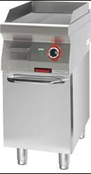 Płyta grillowa ryflowana chromowana 400mm 4,8kW na podstawie szafkowej zamkniętej 700.PBE-400R.S.D Kromet