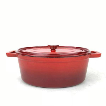 Enameled cast iron pot, HENDI, 4L, red, 363x222x(H)110mm | 626849