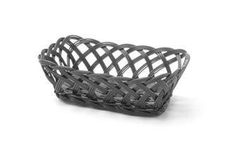 Braided rectangular basket black 225x150x65mm HENDI 426241