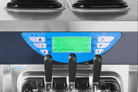 Maszyna do lodów włoskich | automat do lodów soft | 2 smaki + mix | nocne chłodzenie | niebieska | 2x6l | RESTO QUALITY RQ208C-B