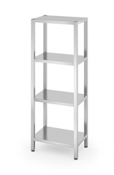 Regał magazynowy 4 półki pełne - skręcany, o wym. 600x400x(H)180 HENDI 812501