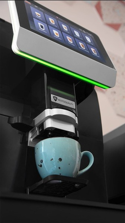 Automatyczny ekspres do kawy RQK33 PRO z ekranem dotykowym | 2 zbiorniki instant | podłączenie do wody | 2 rodzaje mleka