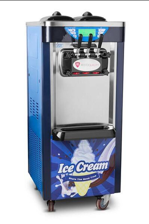 Maszyna do lodów włoskich | automat do lodów soft | 2 smaki + mix | nocne chłodzenie | niebieska | 2x6l | RESTO QUALITY RQ208C-B