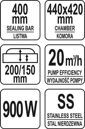 FREISTEHENDE VAKUUMVERPACKUNGSMASCHINE 400MM
 | YG-09311